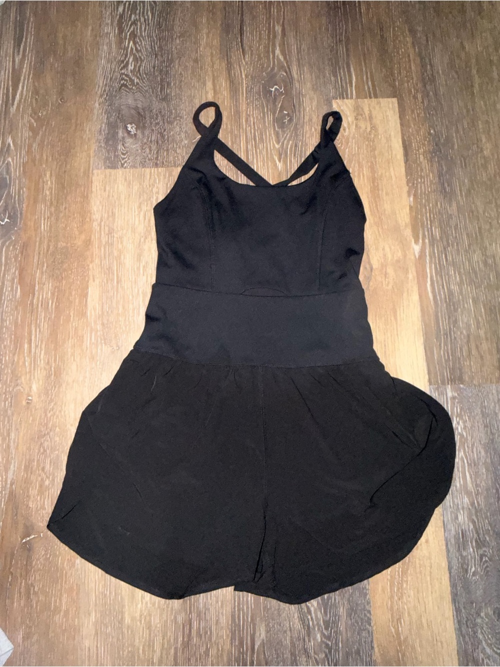 Women's Black Strappy Romper